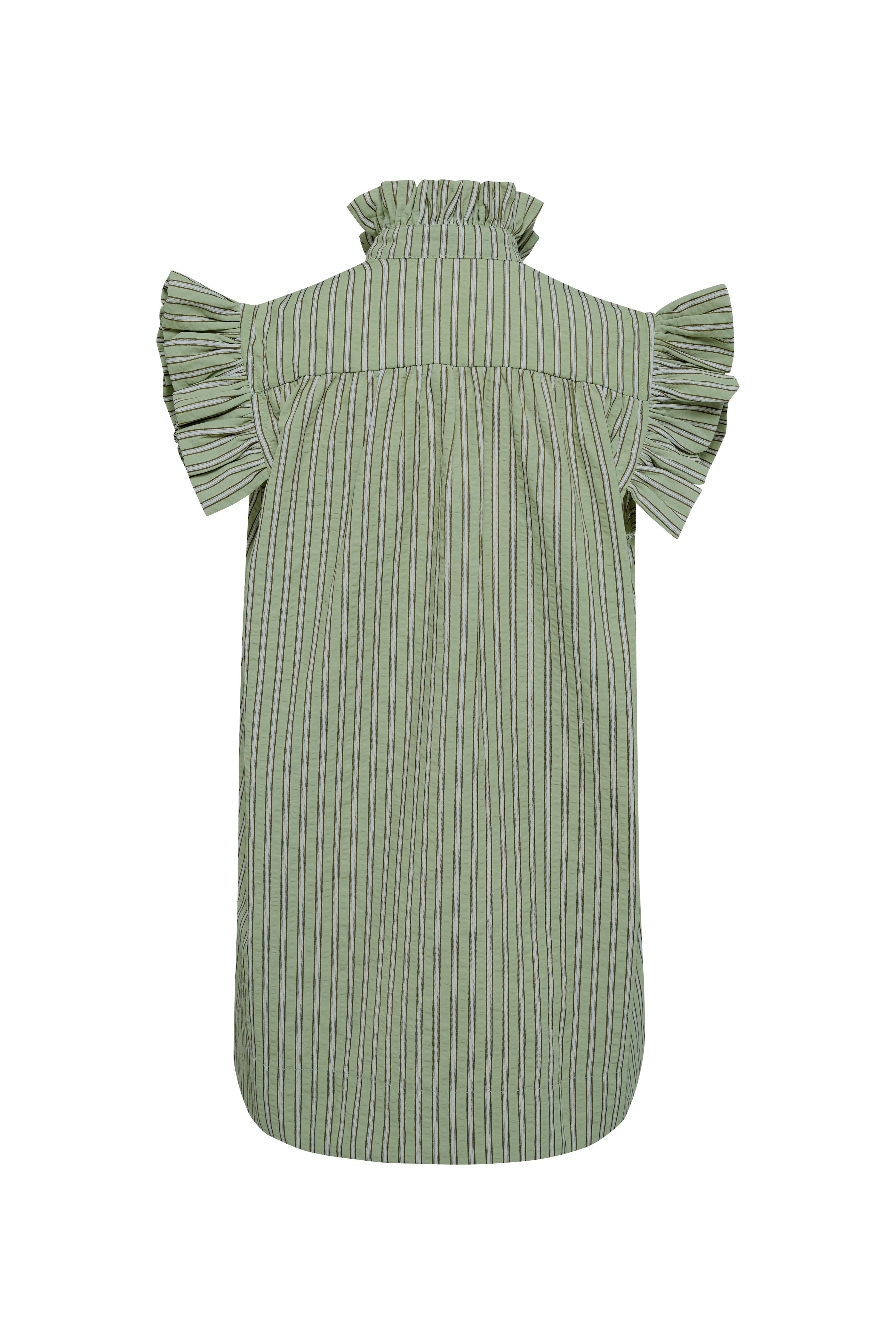 THE BUOY SHIRT - SOFT SAGE PIN STRIPE