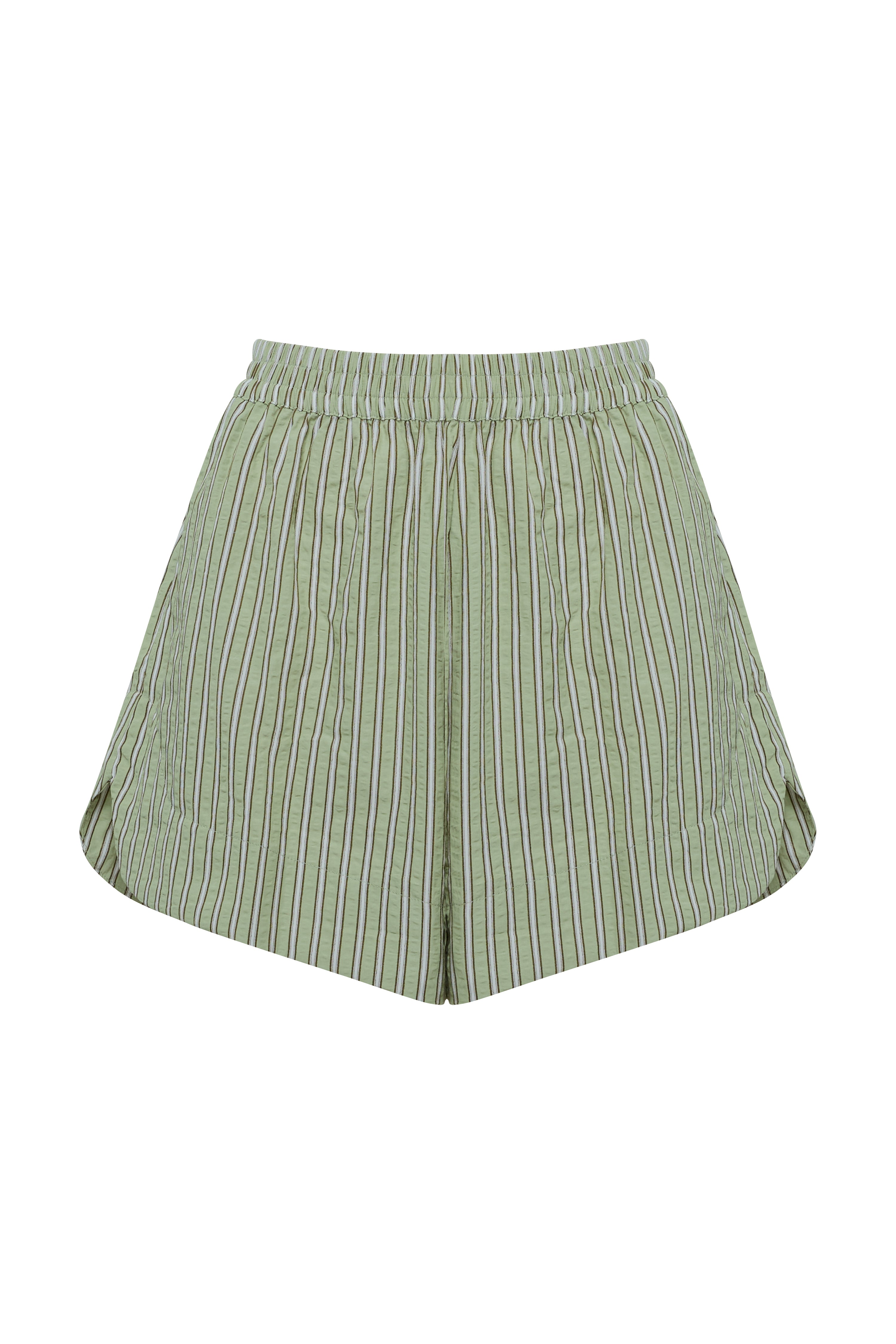 VILLA BANANA PIN STRIPE SHORT - AVOCADO