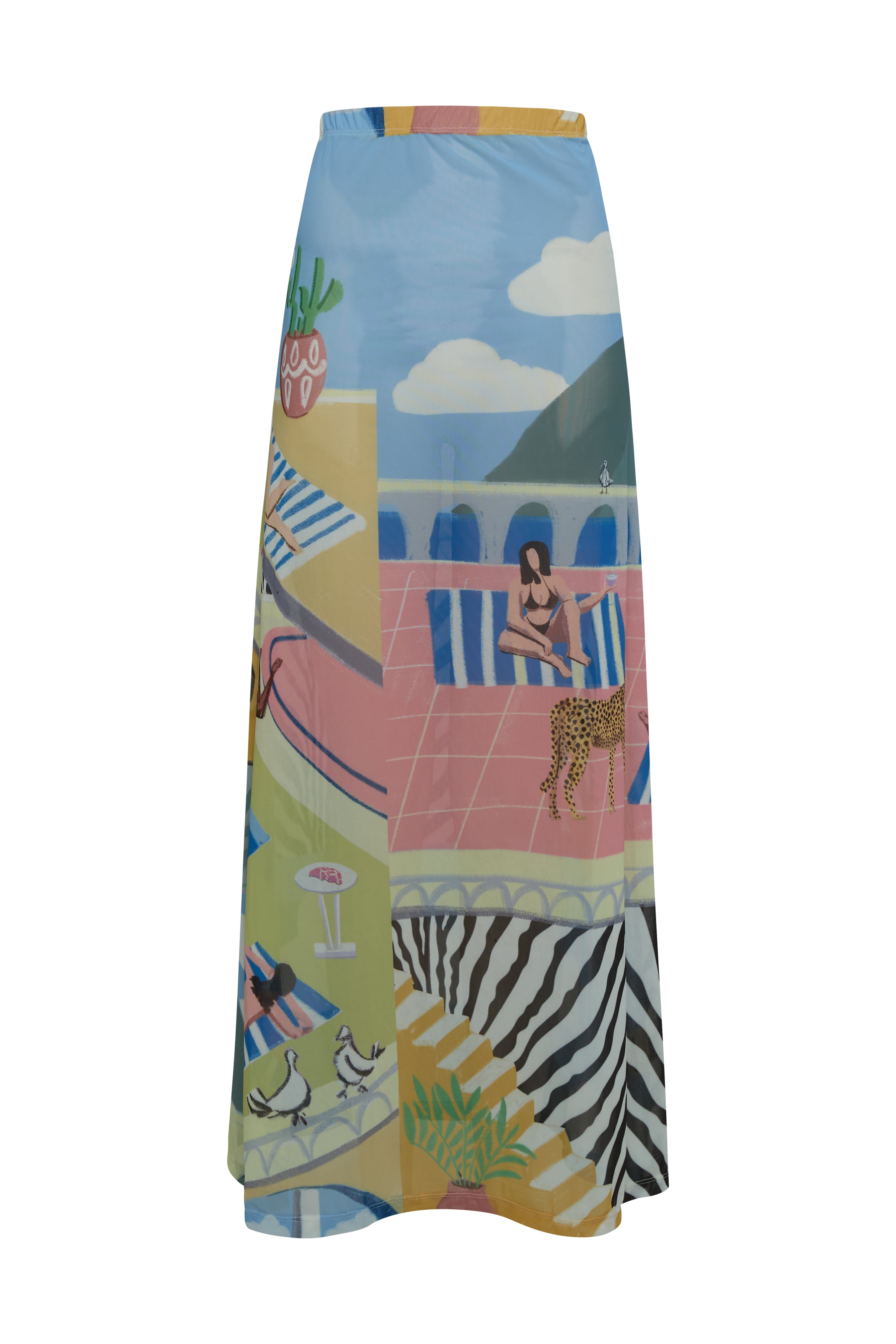 VILLA BANANA NET MAXI SKIRT - LEE WILSON ART