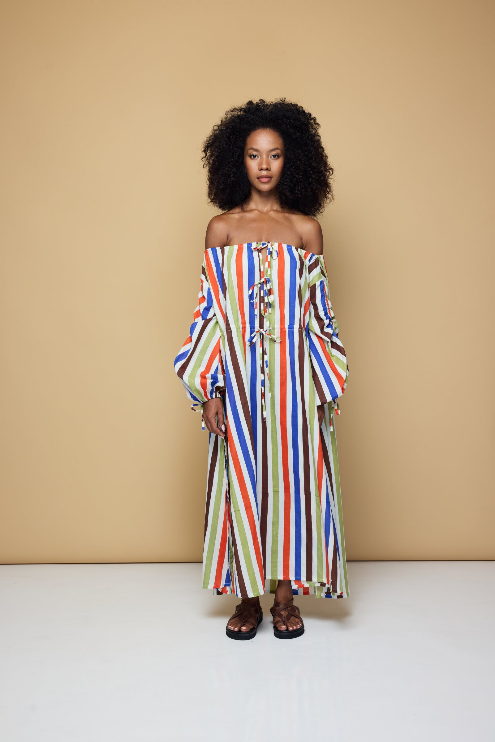 SALT AND SEA MAXI BEACH DRESS - COOLIO STRIPES
