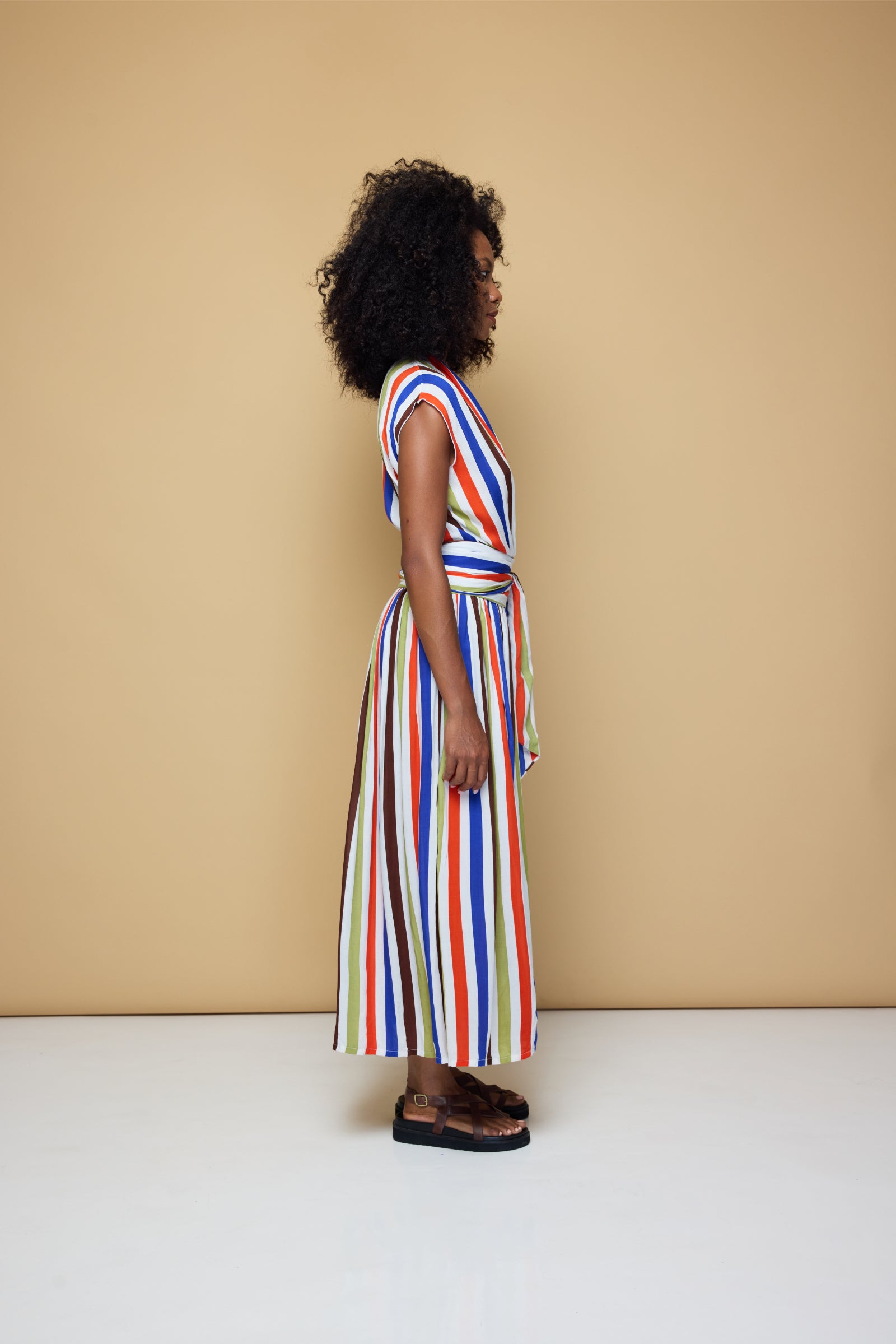 THE POINT DRESS MAXI - COOLIO STRIPE