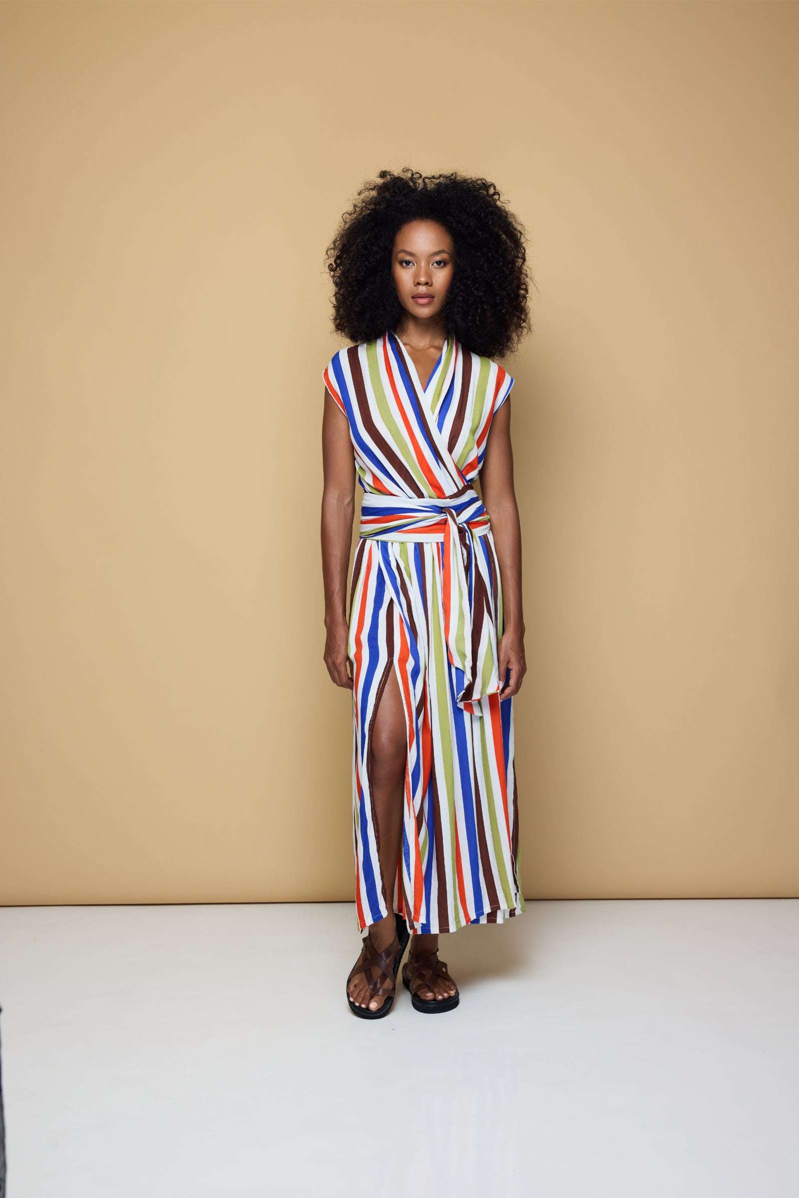 THE POINT DRESS MAXI - COOLIO STRIPE