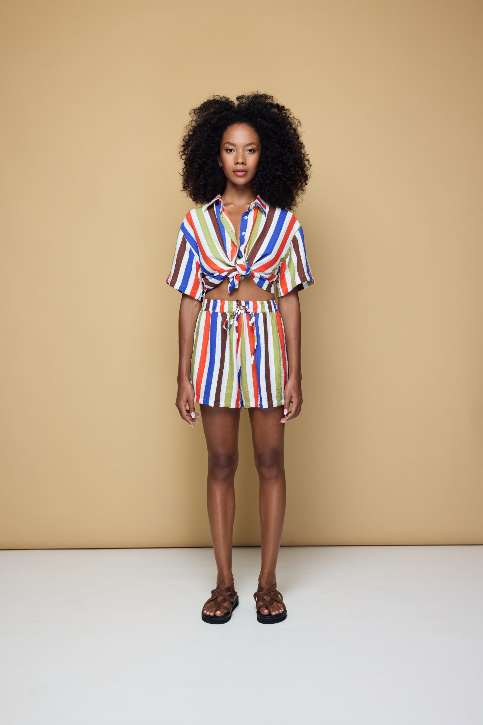 COOLIO DRAWSTRING SHORT  - COOLIO STRIPE