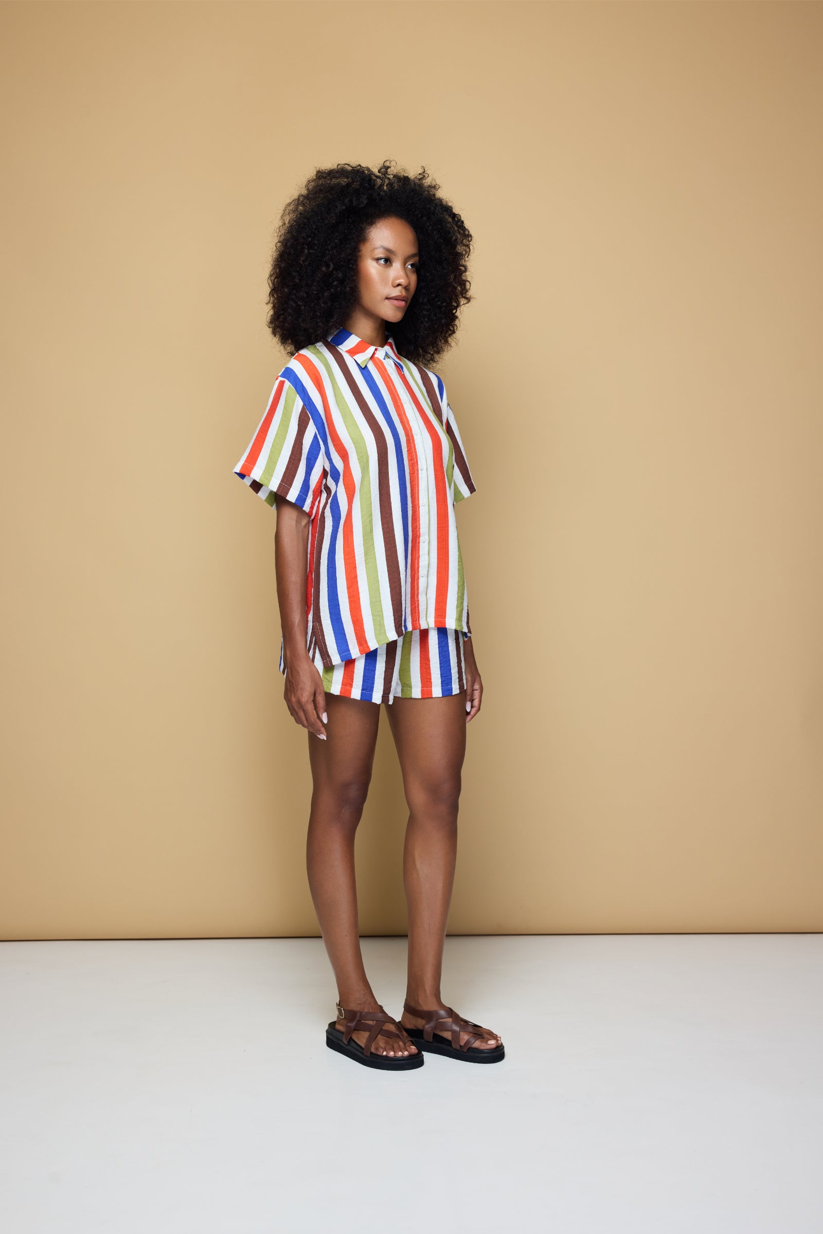 COOLIO DRAWSTRING SHORT  - COOLIO STRIPE