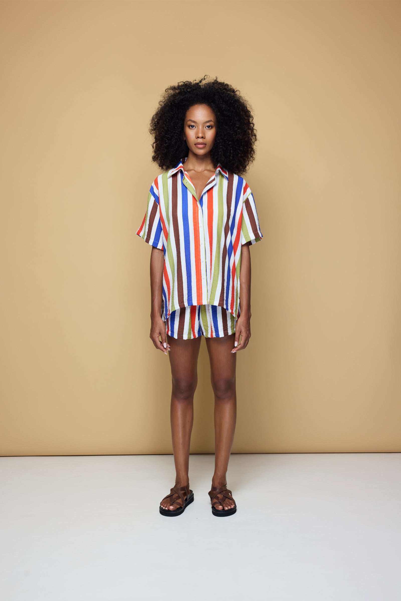 COOLIO DRAWSTRING SHORT  - COOLIO STRIPE