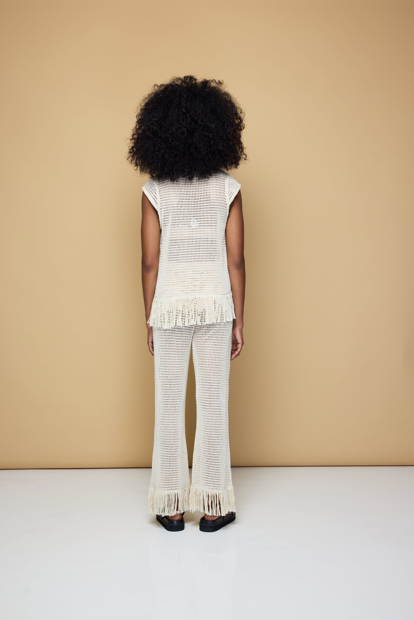 THE ERIKA KNITTED TOP - SOFT LATTE CREAM