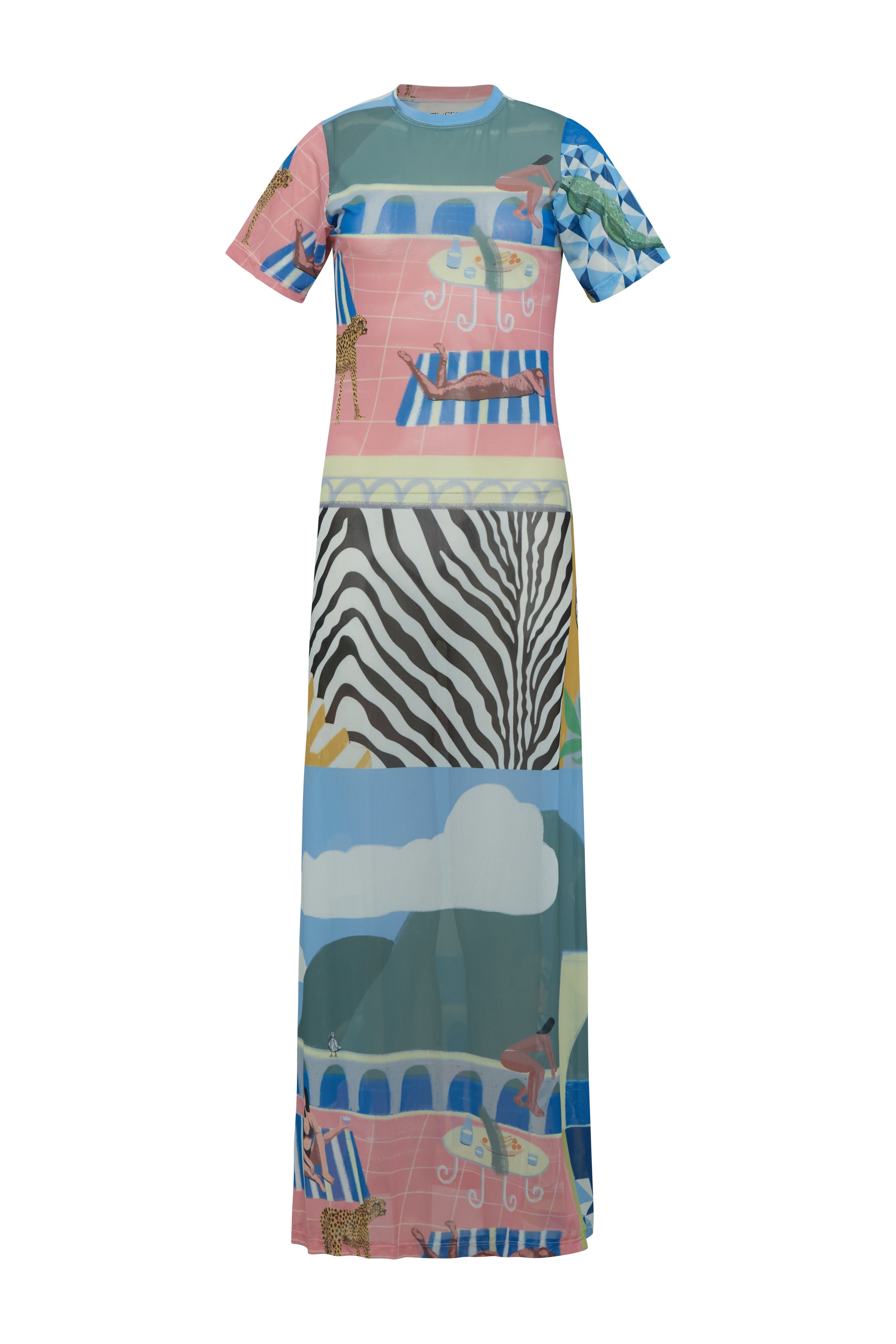VILLA BANANA MAXI NET DRESS - LEE WILSON ART