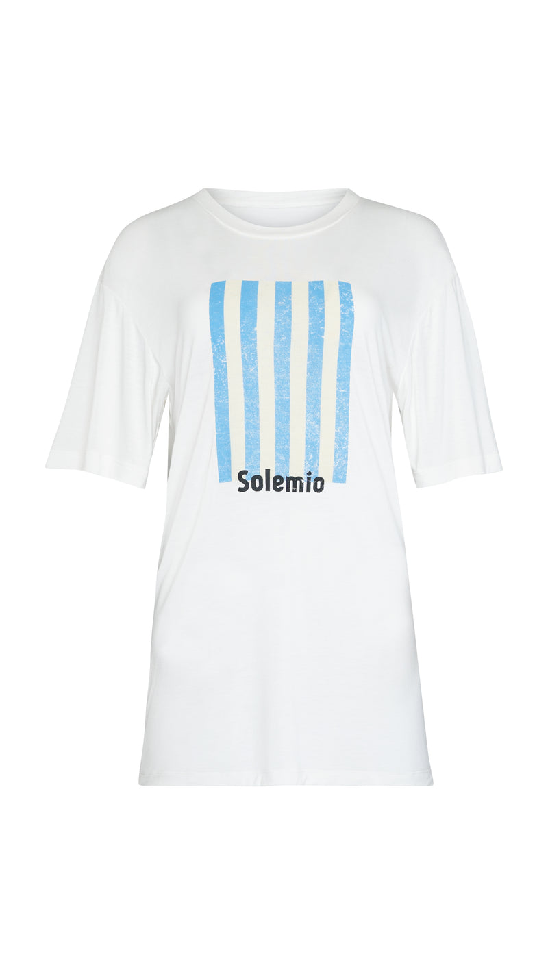 THE SOLEMIO T-SHIRT - BLUE STRIPES