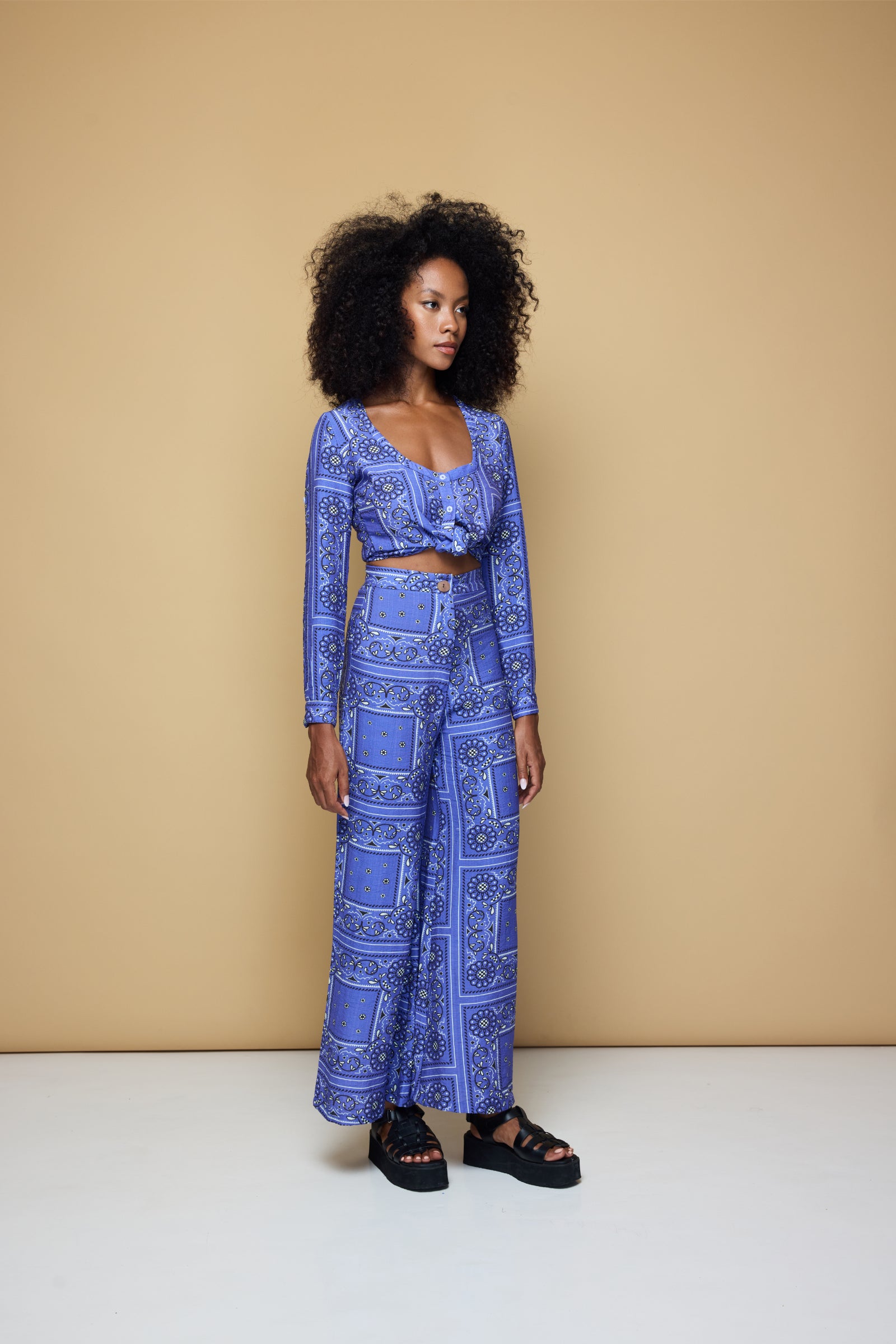 BOARDWALK PANTS 2.0 - BANDANA STATE PRINT/ BLUE