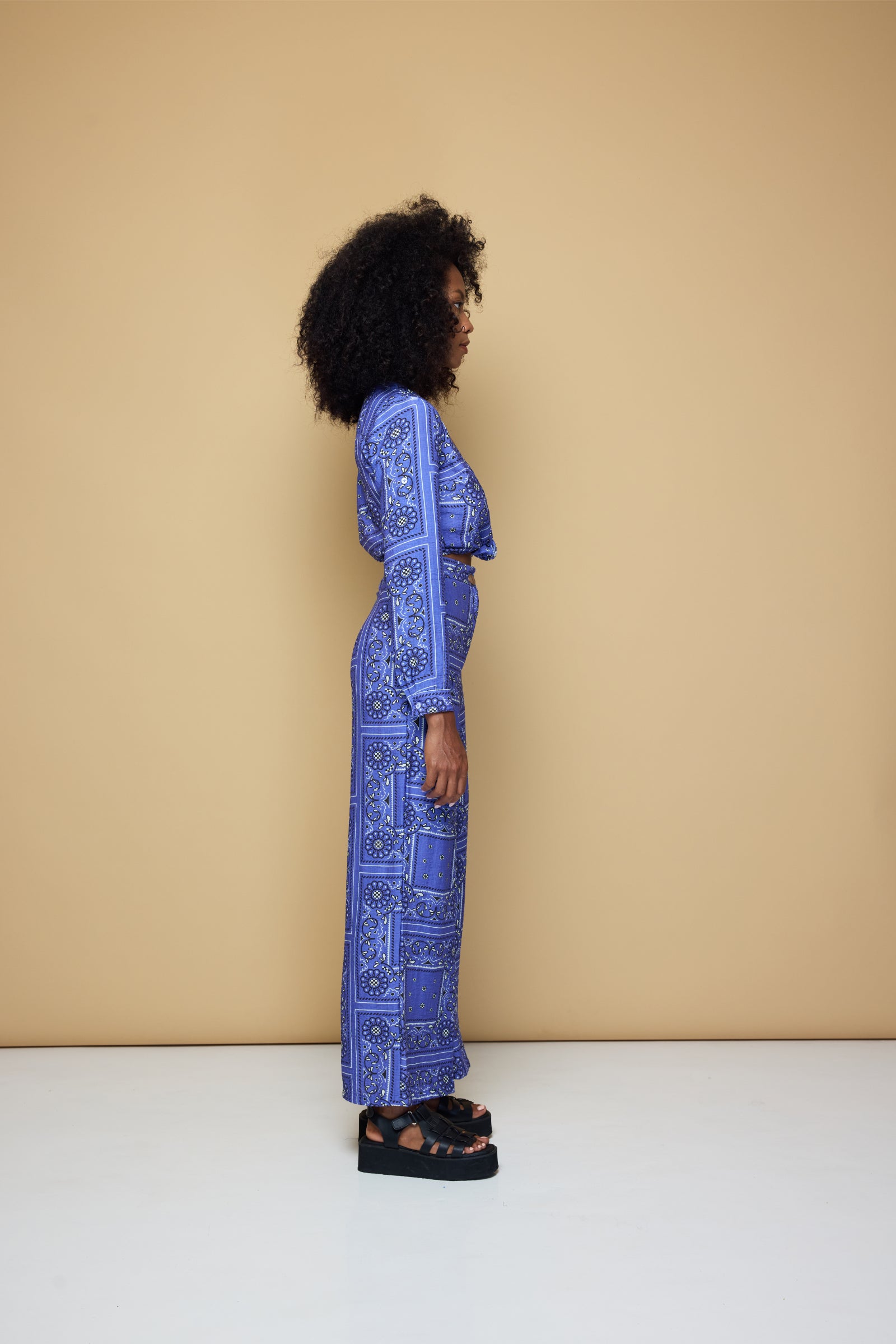 BOARDWALK PANTS 2.0 - BANDANA STATE PRINT/ BLUE
