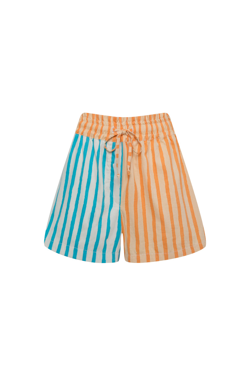 THE SUNNY SIDE UP SHORTS - MULTI COLOUR STRIPES