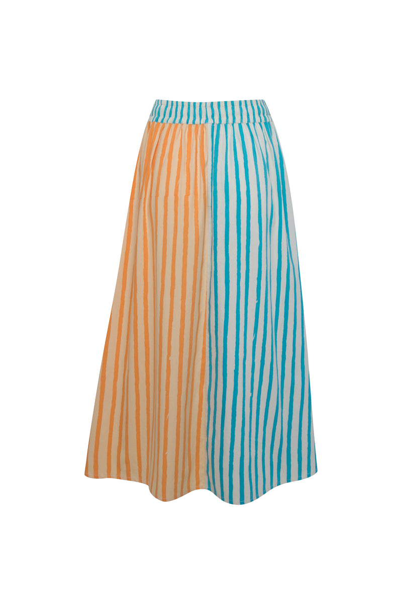 THE SUNNY SIDE UP SKIRT - MULTI COLOUR STRIPES