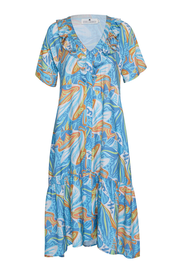 THE ELYSIAN MAXI DRESS - PARADISE BLUE