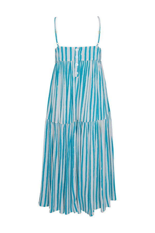 THE HOLIDAY DRESS - BLUE FILM STRIPE