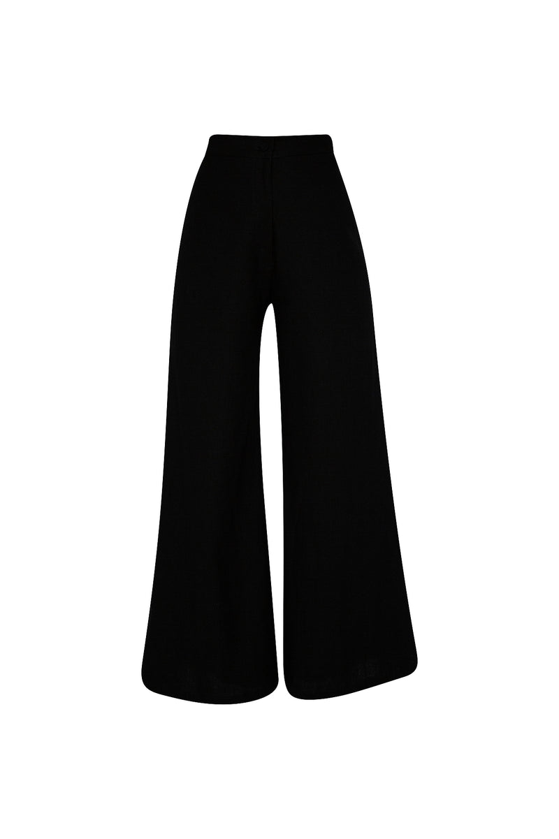 THE BOARDWALK WIDE LEG PANTS BLACK