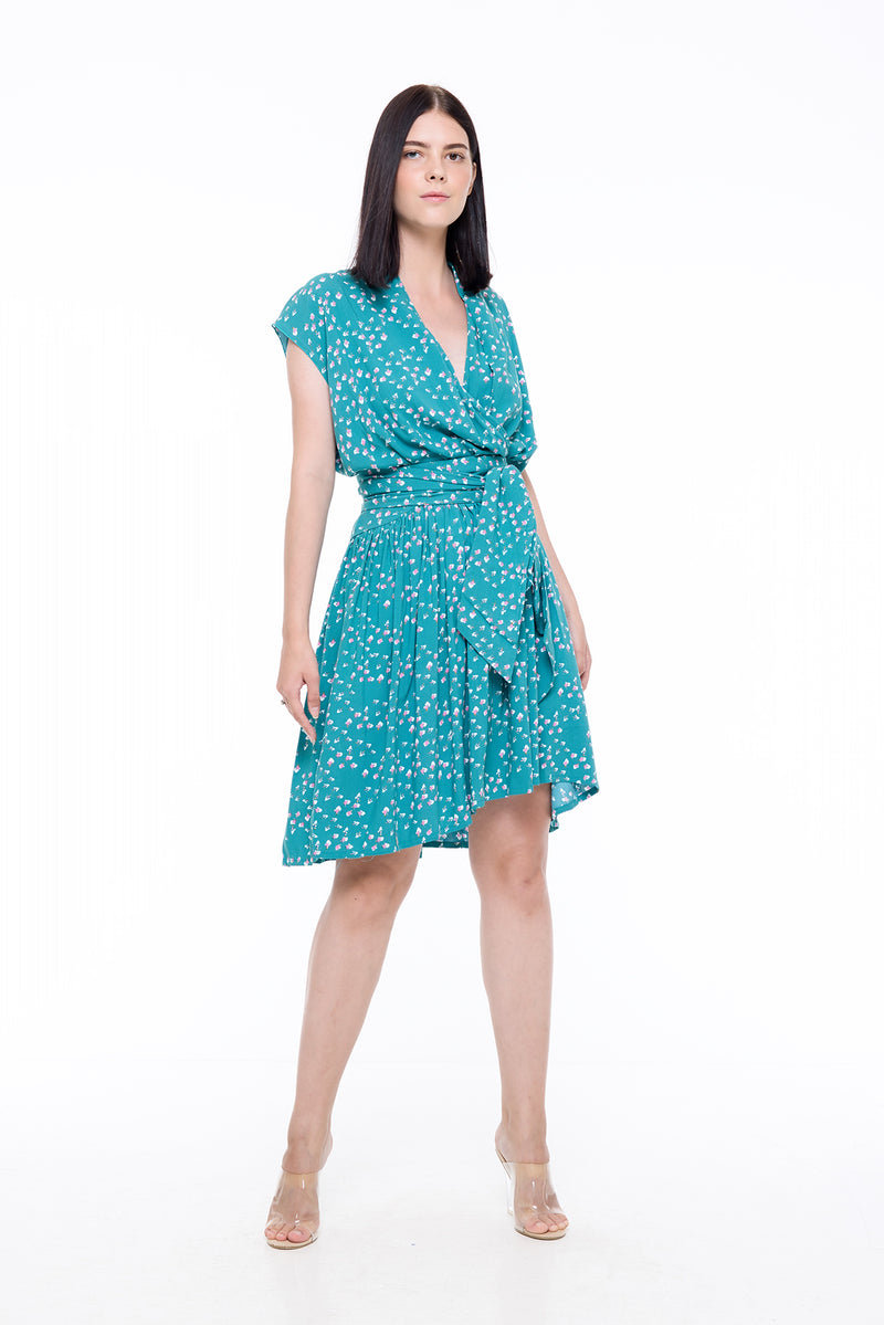 THE POINT DRESS SHORT - SPECKLED GREEN