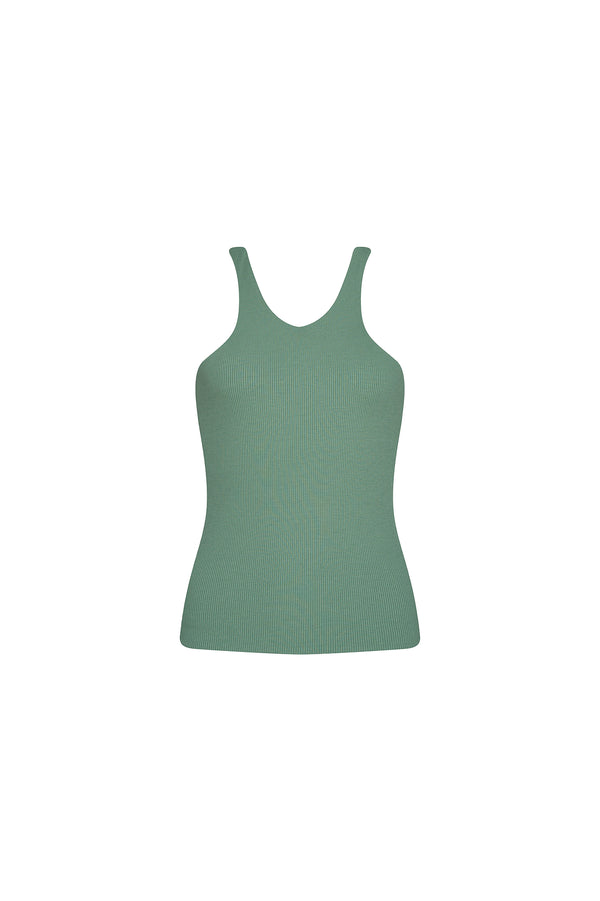 THE LOUNGER RIB SINGLET - AVOCADO