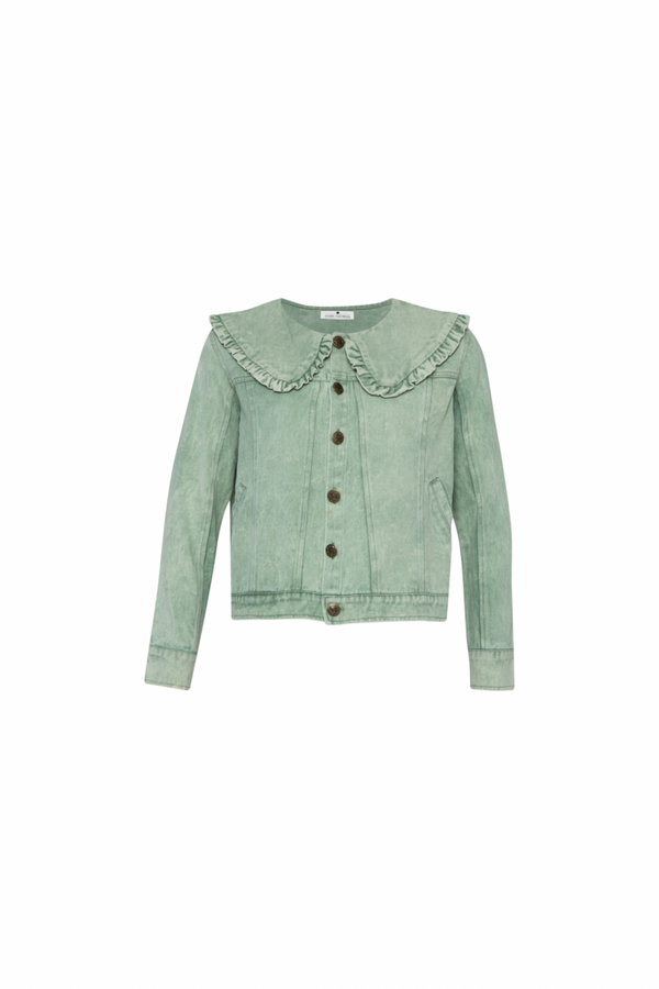 THE ELLIS DENIM  JACKET - STONE WASHED GREEN