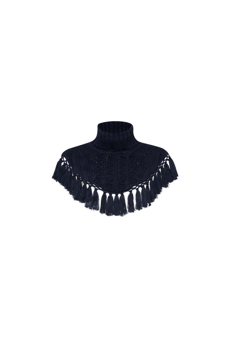KNITTED WARMER - INK BLUE