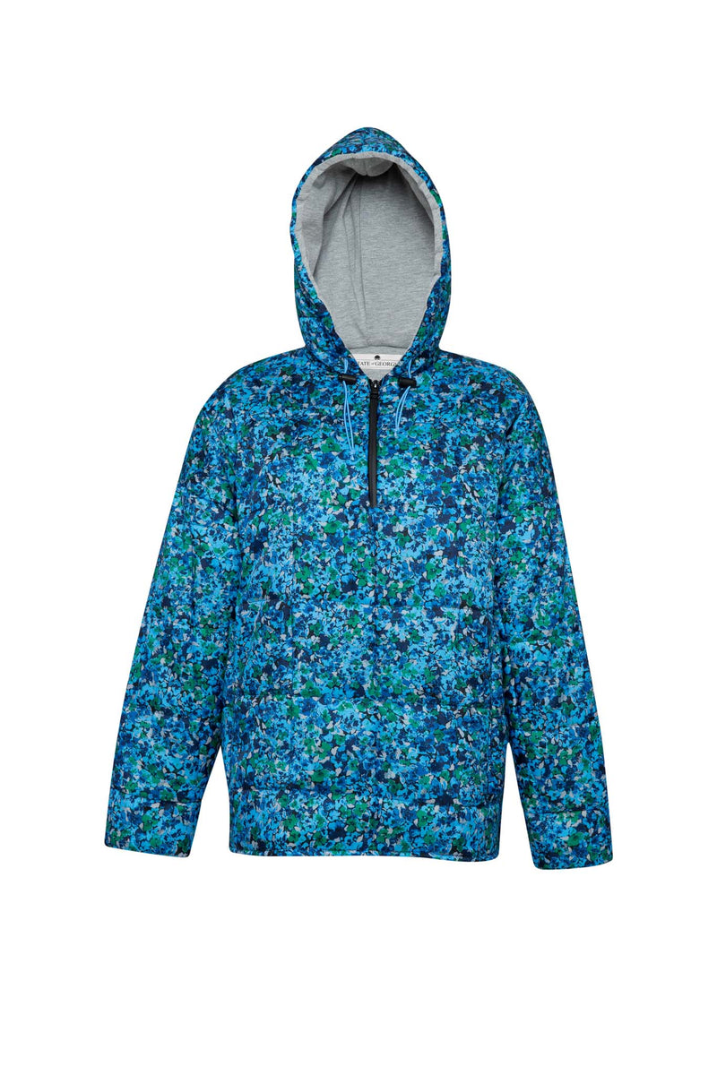 THE BOMBER JACKET - FLORAL EXPLOSION BLUE