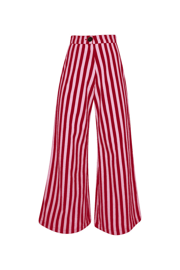 BOARDWALK LINEN PANT IN WHIPPY RED/PINK